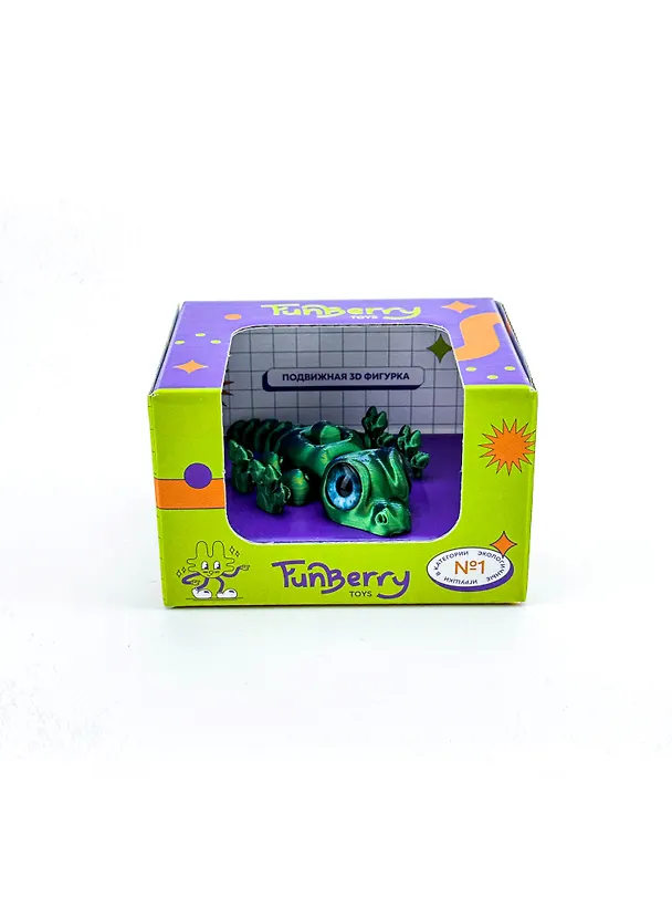 Фигурка 3D с кнопкой Крокодил Кроки (пластик) (10х6) (09001999) 3114664 — 4