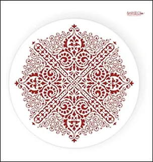 Трафарет пластиковый многоразовый Розетка завиток (30х30) (Р-08) 2314247