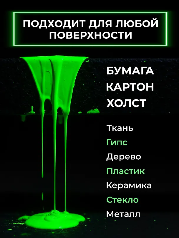 Краски акриловые 8 цветов 12 мл флуоресцентные, Малевичъ 2938971 — 5