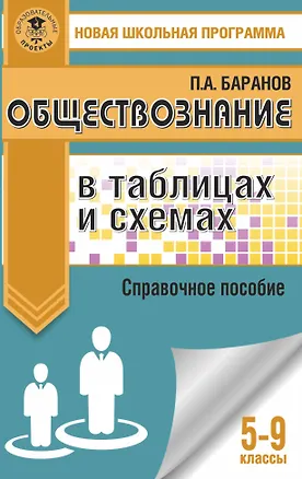 Книга Обществознание в таблицах и схемах. Справочное пособие. 5-9 классы (Пётр Баранов)