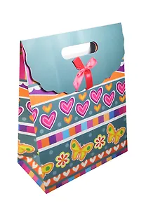 Пакет подарочный бумажный А4 24*12,5*32 "Легкое настроение" на липучке, мат. ламинат, выруб. ручка, ML