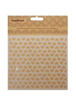 Трафарет, Сердечки 15,2*15,2см толщина 0,31мм 2482119