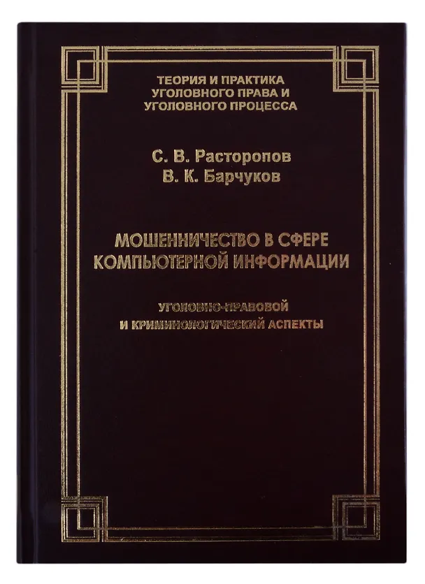 Книга Мошенничество в сфере компьютерной информации. Уголовно-правовой и криминологический аспекты () — 1