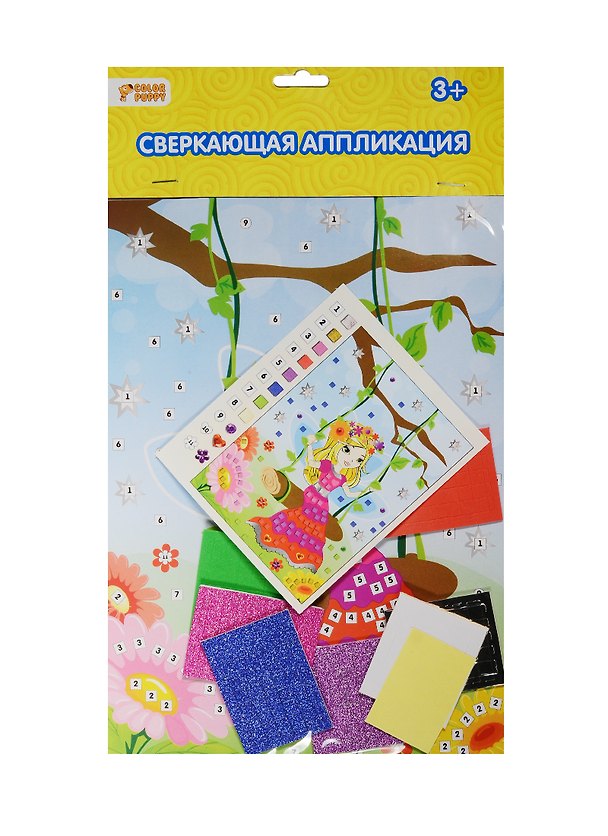 Набор для творчества Color Puppy. Сверкающая аппликация «Лесная фея», 18,5 х 26 см 2546348 — 1