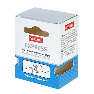 Лента клейкая 38мм*33м прозрачная, Hatber 2977730