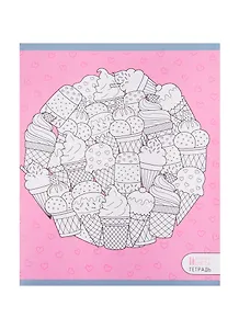 Тетрадь в клетку Unnika, "Творческий микс", 48 листов, в ассортименте