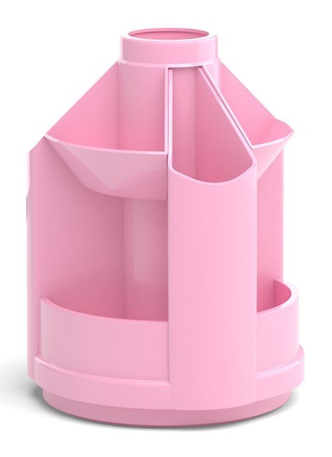 Подставка настольная «Mini Desk, Pastel», Erich Krause, пластик, вращающаяся, розовая 2928589 — 1
