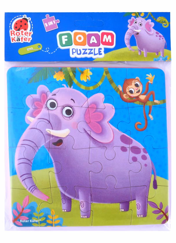 Мягкие пазлы 2в1 "Зоопарк" / "Zoo" 9+16 элементов 2879618 — 1