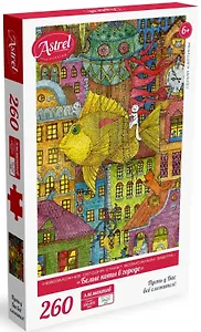 Пазл. Белые коты в городе. Астрель 260Эл. 05613