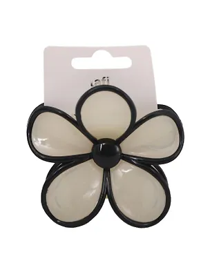 Заколка-крабик Цветок бежевый (пластик) (12-253004-С13) (Lafilaf) 3104660