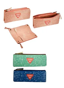 Пенал на молнии Звезды с двумя отделениями (ПВХ) (20х7) (LG-5258)