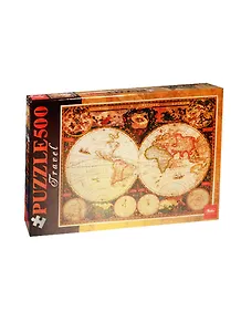 Пазлы 500 А2ф Старинная карта 1660 года (500П32_12413) (35х47см) (12-99л.) (Hatber) (коробка)