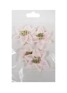 Цветы лилии бело-розовые (SCB291103) (d=5,0см) (набор/4шт.) (ScrapBerrys) (упаковка)