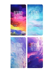 Записная книжка А6+ 24л кл. 90*170мм "Behind the clouds" карт.обл., сшивка, ассорти, Languo