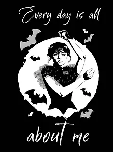 Every day is all about me. Уэнсдей. Блокнот в точку