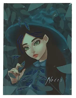 Книга для записей А6 80л кл. "Волшебница" 7БЦ, ламинация soft touch, тиснение фольгой, офсет 2994912