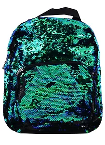 Рюкзак молодежный "Пайетки. Черный/зеленый"