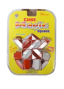 Головоломка Змейка сквадраченные края красная на блистере (003343)