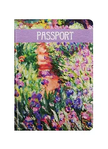 Обложка для паспорта Клод Моне Сад с ирисами в Живерни (блистер) 9*13см