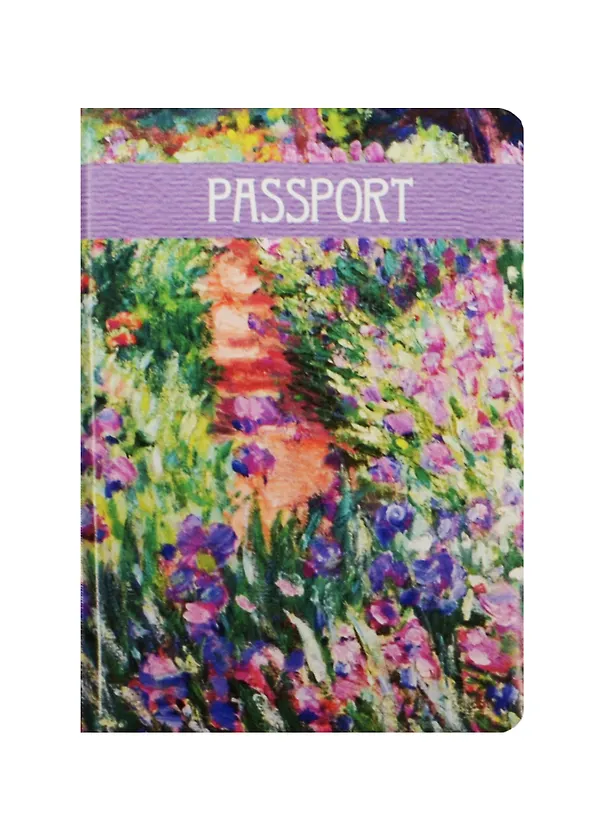 Обложка для паспорта Клод Моне Сад с ирисами в Живерни (блистер) 9*13см 2480934 — 1