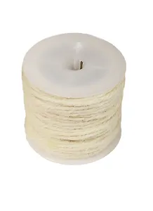 Бечевка для декорирования на пластиковой бобине 10м светло-бежевая
