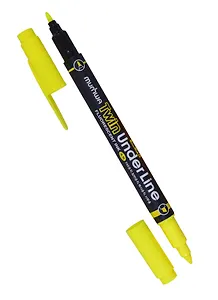 Текстовыделитель MunHwa, Twin UnderLine, двухсторонний желтый 4/0,5 мм