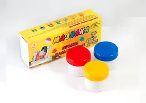 Краски, для рисования пальцами, Аква-колор, Мазилка, 3 цвета, 150 мл, красный, желтый, голубой