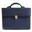 Портфель деловой "Выборг" 350*260, синий, ткань, 2отд., металл.замок, Канцбург — 222602 — 2