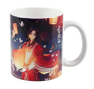 Кружка Благословение небожителей Се Лянь и Сань Лан с фонарями (керамика) (330мл) (К2024-109) 3052880