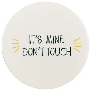 Подставка под кружку Its mine белая (керамика) (11 см) (ПВХ бокс)