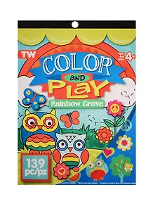 Альбом д/творч. Color and Play Совы (898996) (8 листов) (139 детали) (3 страницы с наклейками) (4+)