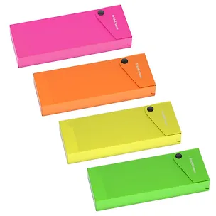 Пенал корпусный "Matt Neon", пластик, ассорти 258009