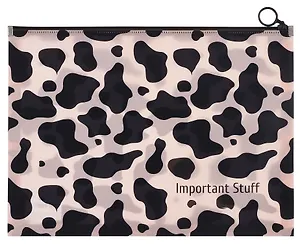 Папка на молнии А4 "Корова. Important stuff"