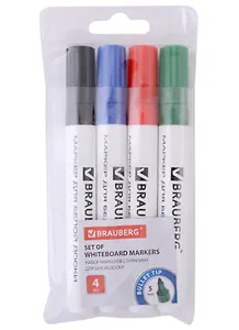Маркеры для досок Brauberg, 4 цвета 5 мм