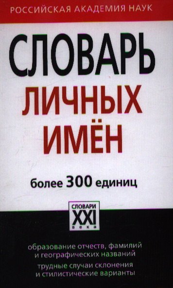 Словарь личных имён. Более 300 единиц