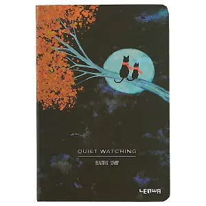 Блокнот «Наблюдающая кошка», золотой обрез, 256 страниц