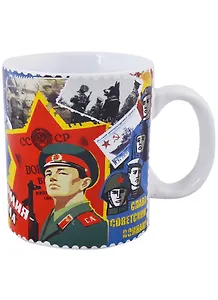 ФЕДЕРАЦИЯ Сувенир Кружка "Рожденному в СССР-2" 0,57л. фарфор с деколью USSR570