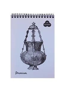 Блокнот для пастели А5 30л "Premium Bluemarine" Голубой, холст 160г/м2, 40%хлопок, спираль, Гознак