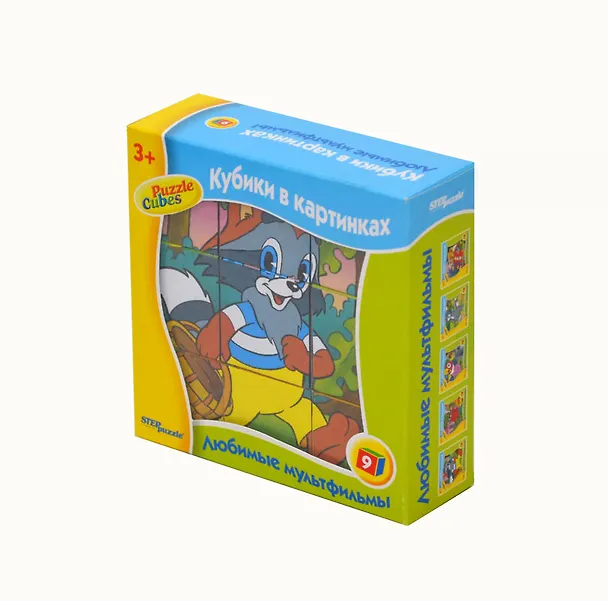 Кубики, Step, Любимые мультфильмы-1, 9 штук 2175414 — 2