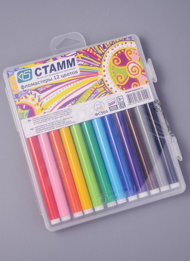 Фломастеры Стамм, "Салют", 12 цветов 242693 — 1