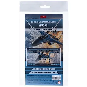 Игра настольно-печатная для детей "Пиши-Стирай" глянц. ламин.-Воздушный бой-  (+2 стираемых маркера) в инд.упак.с европодвесом Ин_35057
