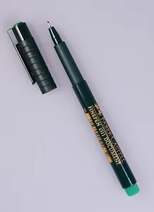 Ручка капиллярная зеленая "FINEPEN" 0,4мм