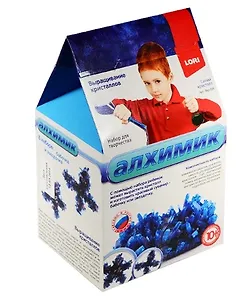 Набор для опытов, LORI Выращивание кристаллов "Синий кристалл" Вкр-008