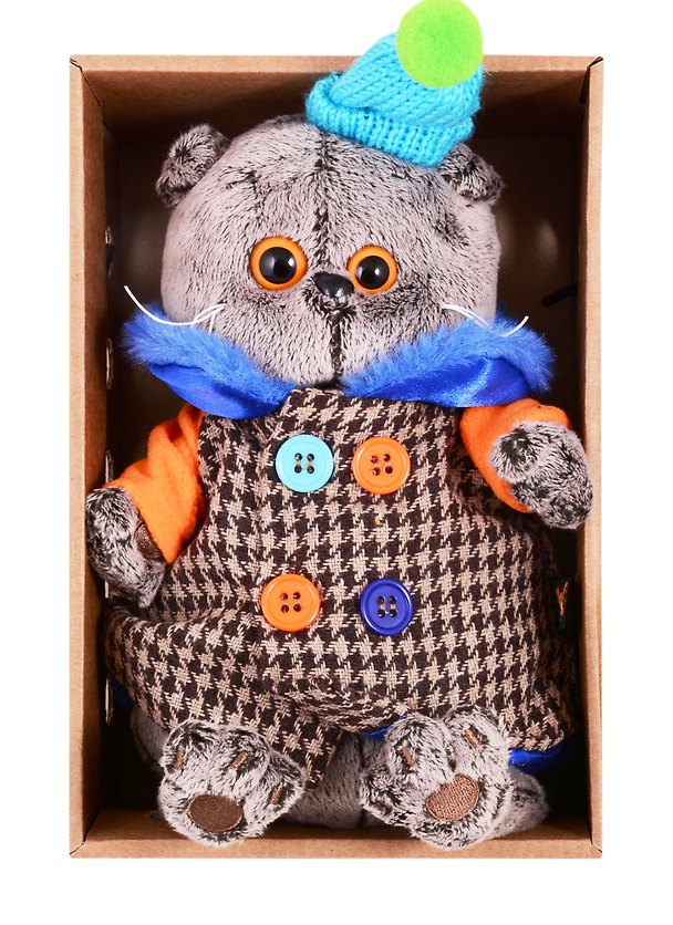 Игрушка мягкая Budi Basa, Басик в комбинированном пальто (19 см) Ks19-120 2824102 — 1