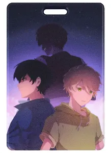 Чехол для карточек вертикальный Аниме Синтонимы Два друга (цветн) (Медина Мирай) (цветная) (ДК2022-417)