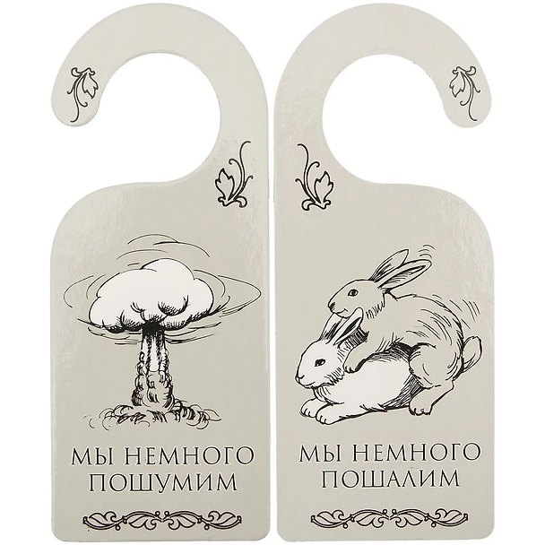 Табличка на дверь (Т-013) (Мы немного пошумим - мы немного пошалим) 2238193 — 1