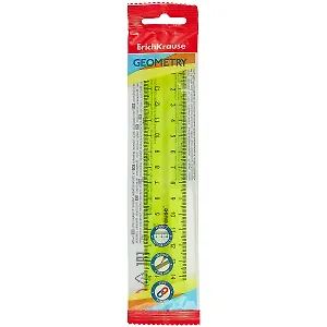 Линейка 15см "Neon" желт., подвес, ERICH KRAUSE