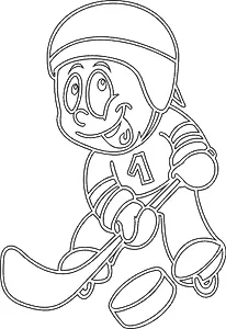 Песочный трафарет "Хоккеист". 210х297 мм. -Россия: Кидстейшн, (Песочный мир). 287 327543