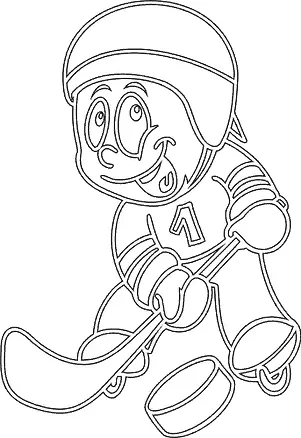 Песочный трафарет "Хоккеист". 210х297 мм. -Россия: Кидстейшн, (Песочный мир). 287 327543 403570