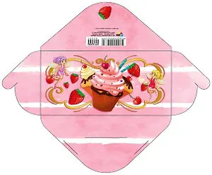 Конверт для денег лак+ гл Без надписи Пироженные (детские) 4008